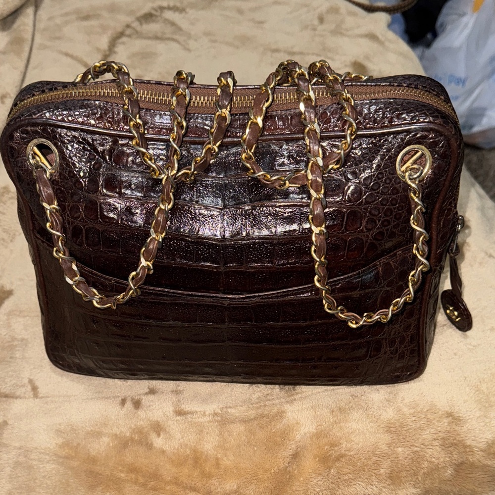 CHANEL Brown Genuine Crocodile-
Crossbody Bag - Picture 2 of 12